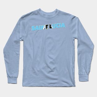 Saint Lucia Vintage style retro souvenir Long Sleeve T-Shirt